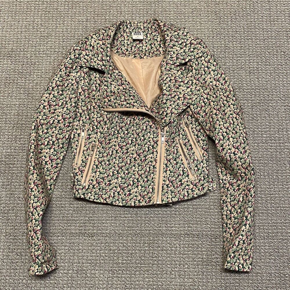 Vero Moda Jacket Womens XS Floral Pink Green Spring Lightweight Size XS